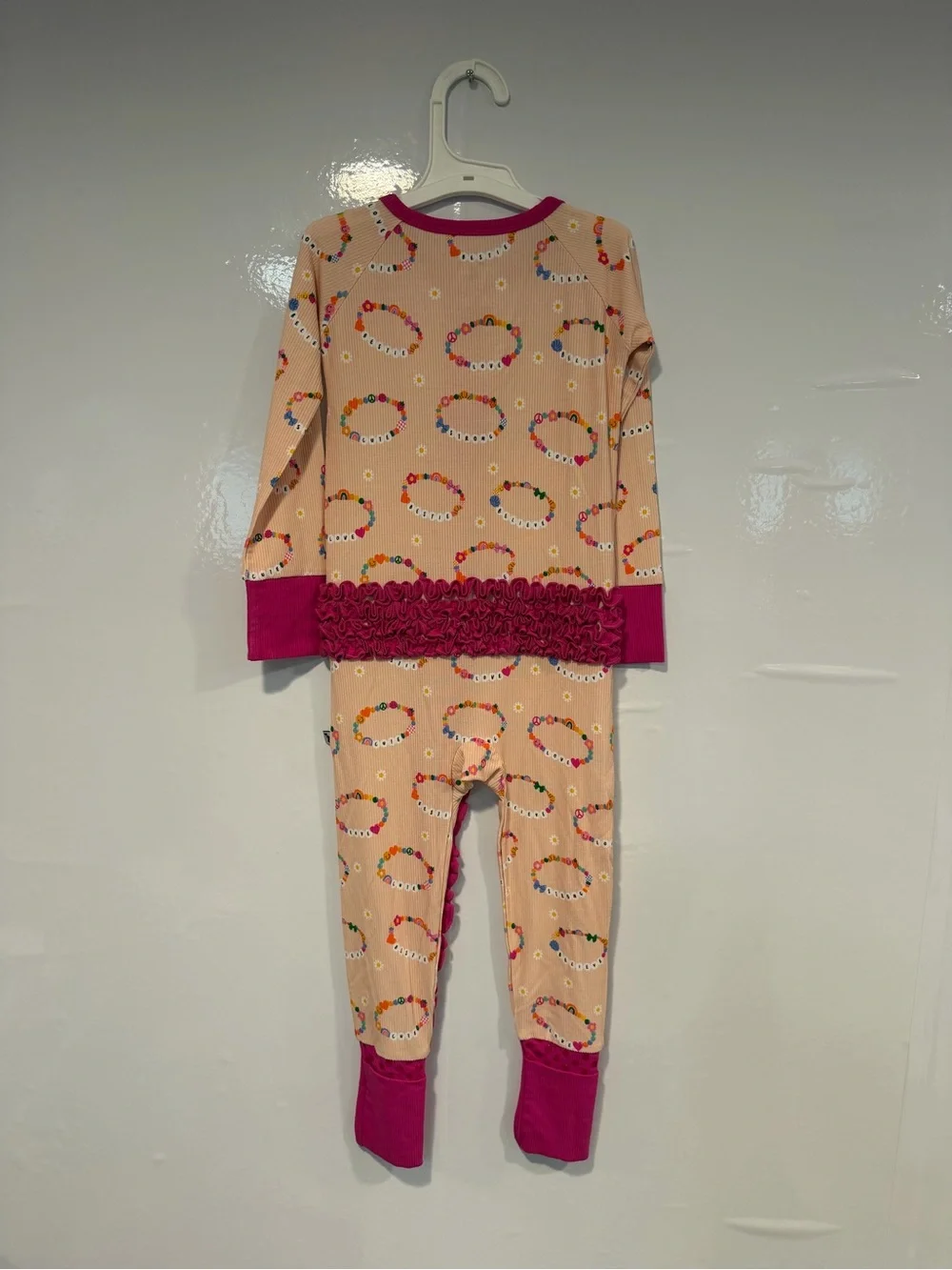 NWT Kiki and lulu Taylor Swift Eras friendship bracelet‎ Pink Ruffle One-Piece
